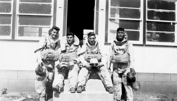 Men dressed in firefighting clothing